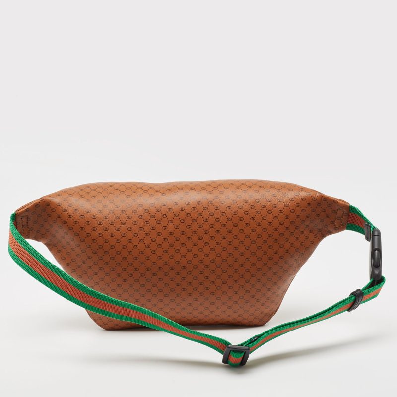 Gucci X Dapper Dan Brown Micro Gg Leather Logo Belt Bag - Barde - Image 3