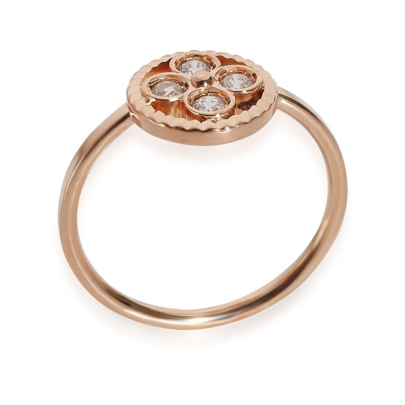 Louis Vuitton Sum Blossom Ring With Diamonds in 18KT Rose Gold 0.20 CTW - Barde - Image 4