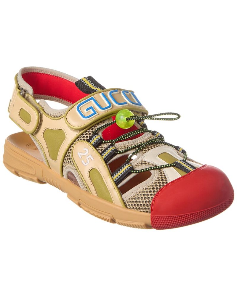 Gucci Leather-Trim Sandal - Barde