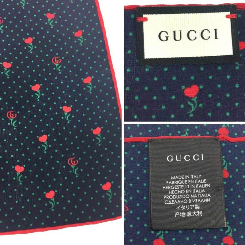 Gucci Navy  Color Silk Scarf (Pre-Owned) - Barde - Image 3