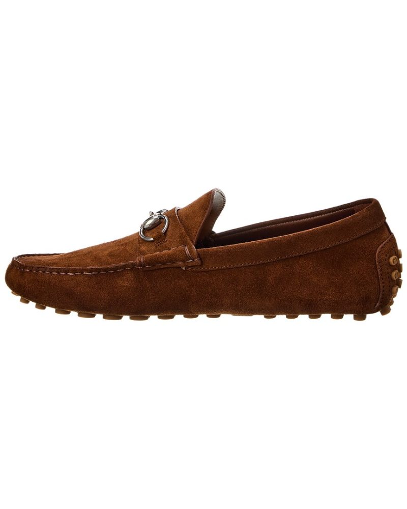 Gucci Horsebit Suede Driver - Barde - Image 2