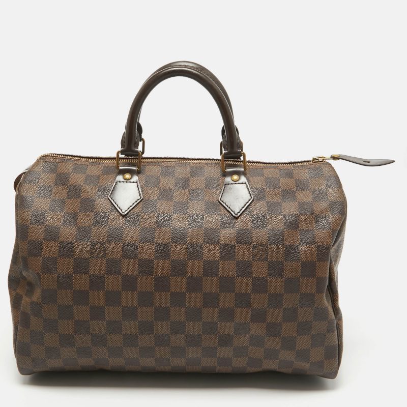Louis Vuitton Damier Ebene Canvas Speedy 35 Bag - Barde