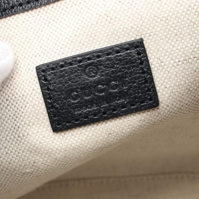Gucci Navy  Pvc Coated Canvas Leather Backpack (Pre-Owned) - Barde - Image 5