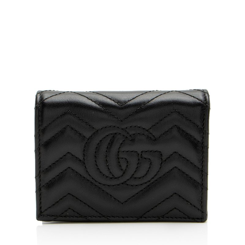 Gucci Matelasse Leather GG Marmont Card Wallet - Barde - Image 3