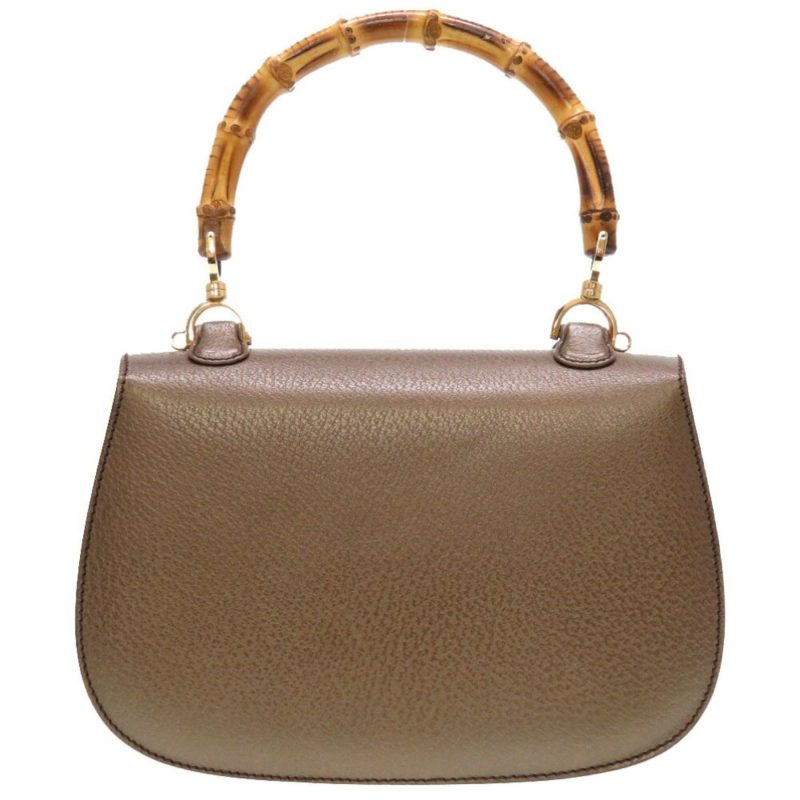 Gucci  Bamboo Leather Handbag Shoulder Bag (Pre-Owned) - Barde - Image 2
