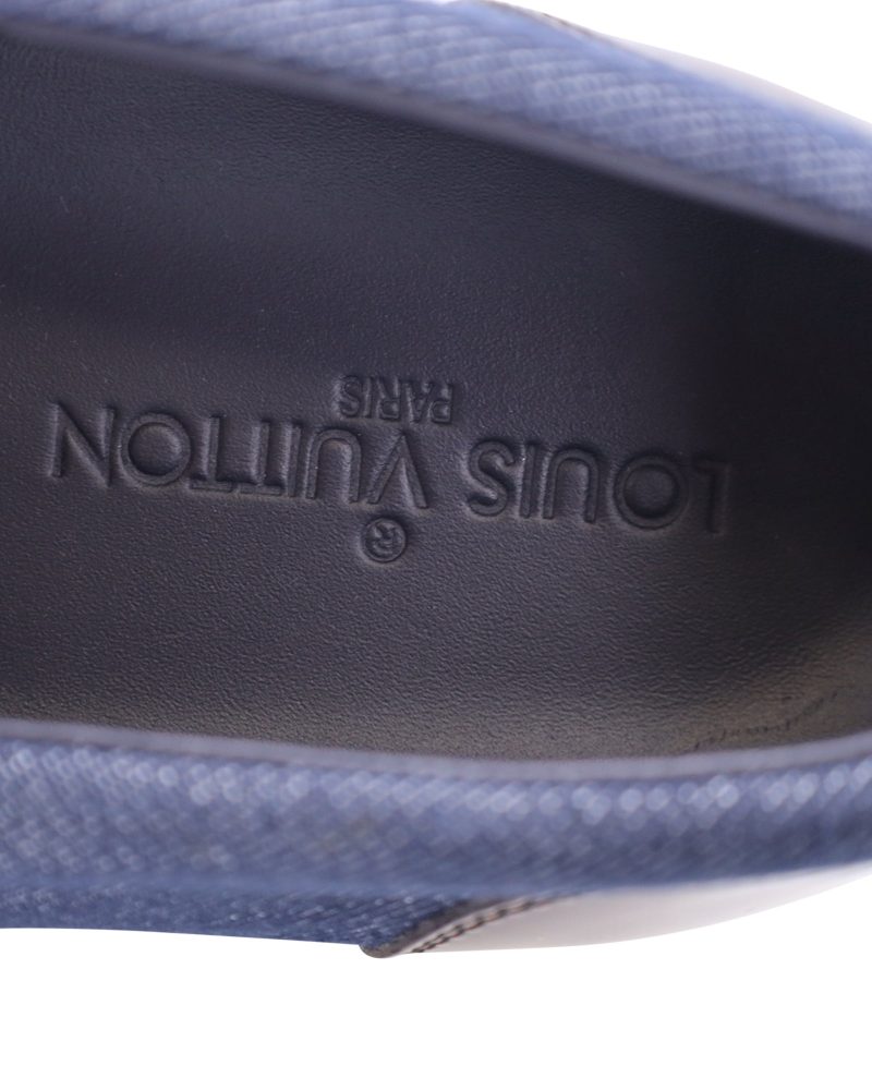 Louis Vuitton Slip-On Tassel Sneakers in Navy Blue Denim - Barde - Image 6