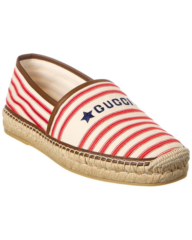 Gucci Embroidered Canvas & Leather Espadrille - Barde