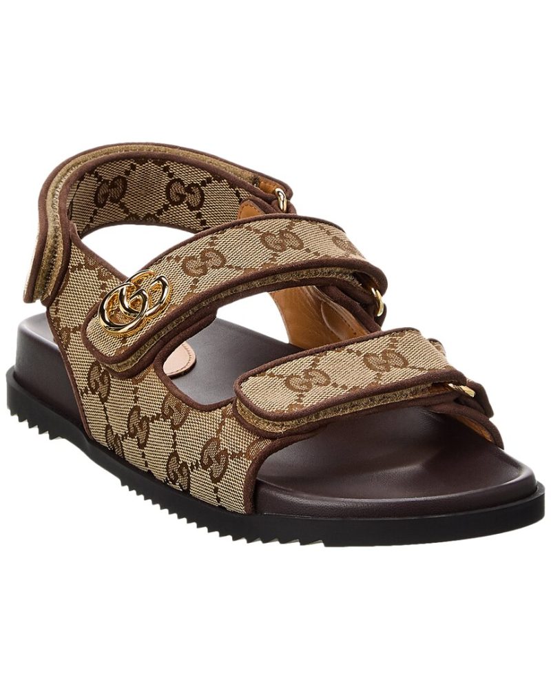 Gucci GG Canvas & Leather Sandal - Barde