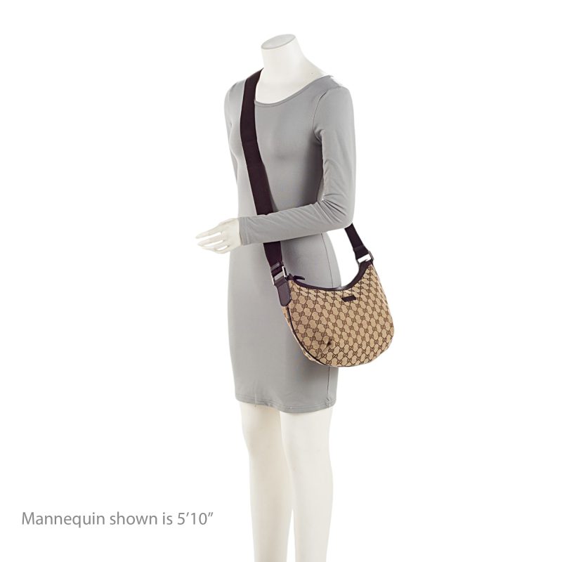 Gucci GG Canvas Half Moon Medium Messenger - Barde - Image 5