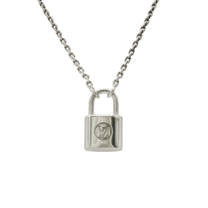 Louis Vuitton Silver Lockit Necklace Pendant - Barde