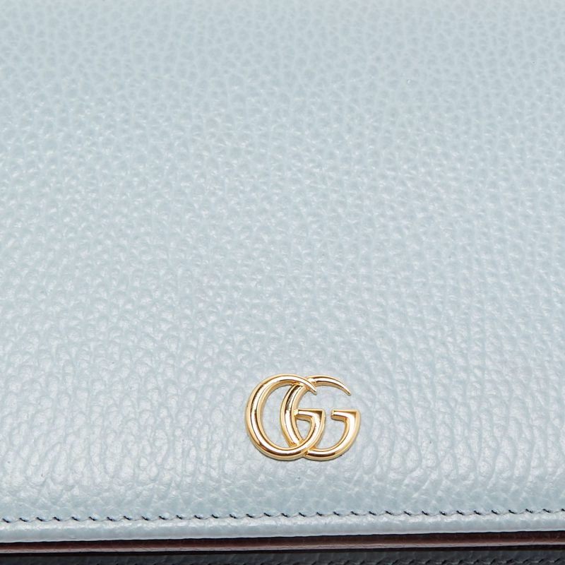 Gucci Blue/burgundy Leather Gg Marmont Wallet On Chain - Barde - Image 5