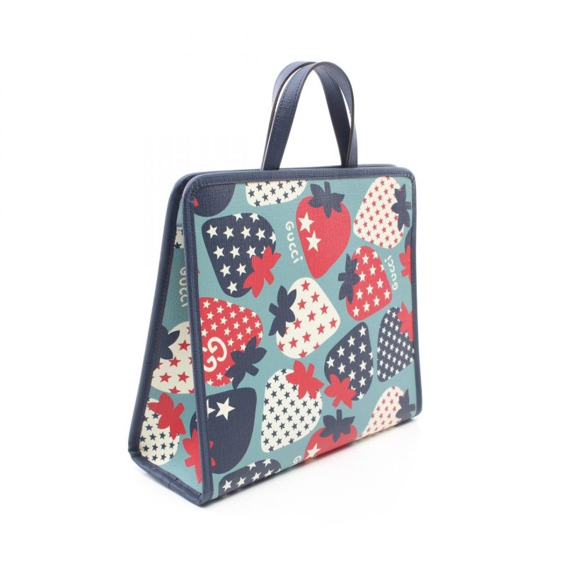 Gucci Children's Strawberry Tote Bag PVC Canvas Leather - Barde - Image 2