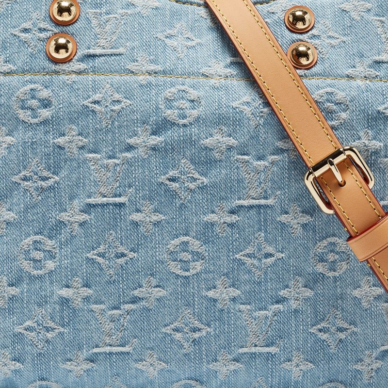 Louis Vuitton Sky Blue Monogram Denim Let Go Pm Bag - Barde - Image 3