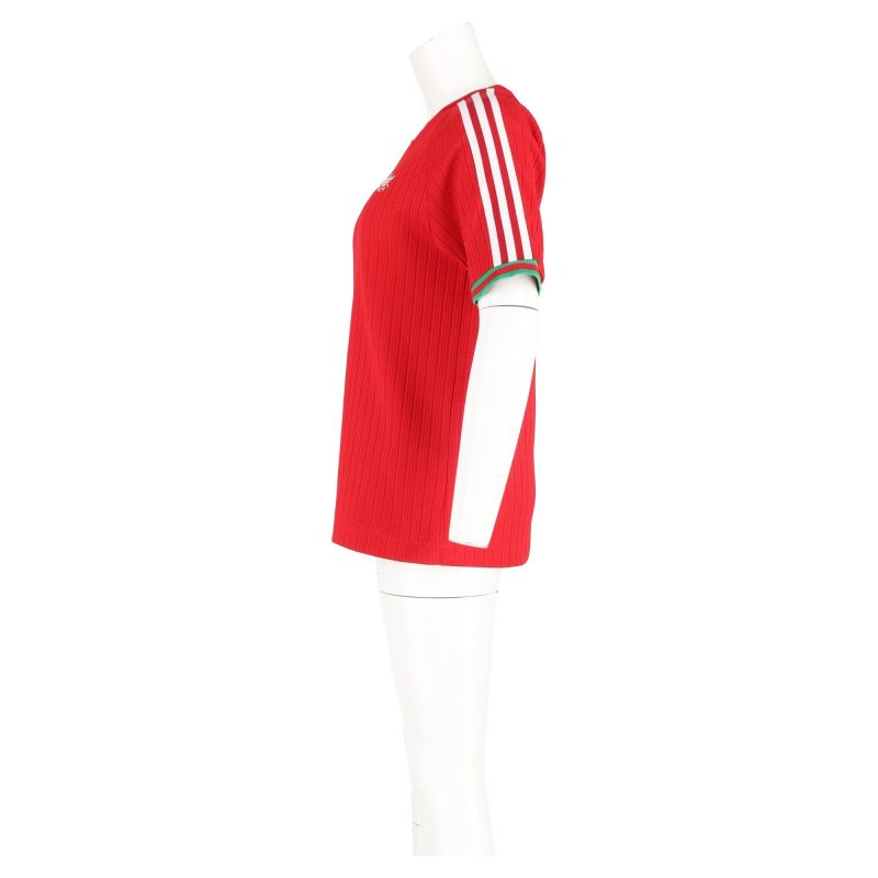 Gucci x Adidas Knitted Jersey T-Shirt in Red Polyester - Barde - Image 5