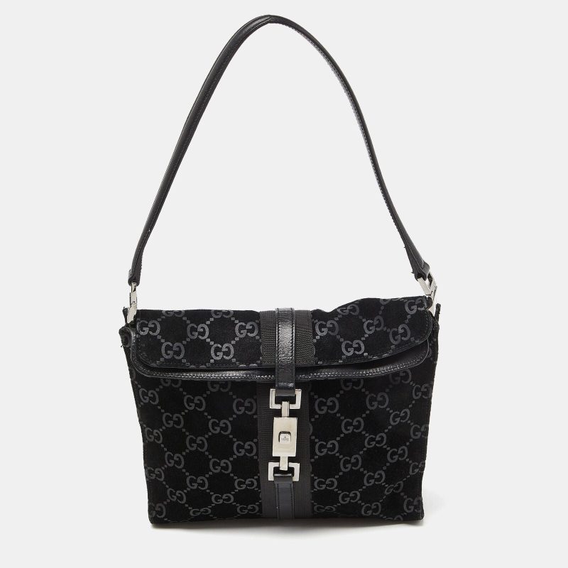 Gucci  Suede And Leather Jackie O Bag - Barde