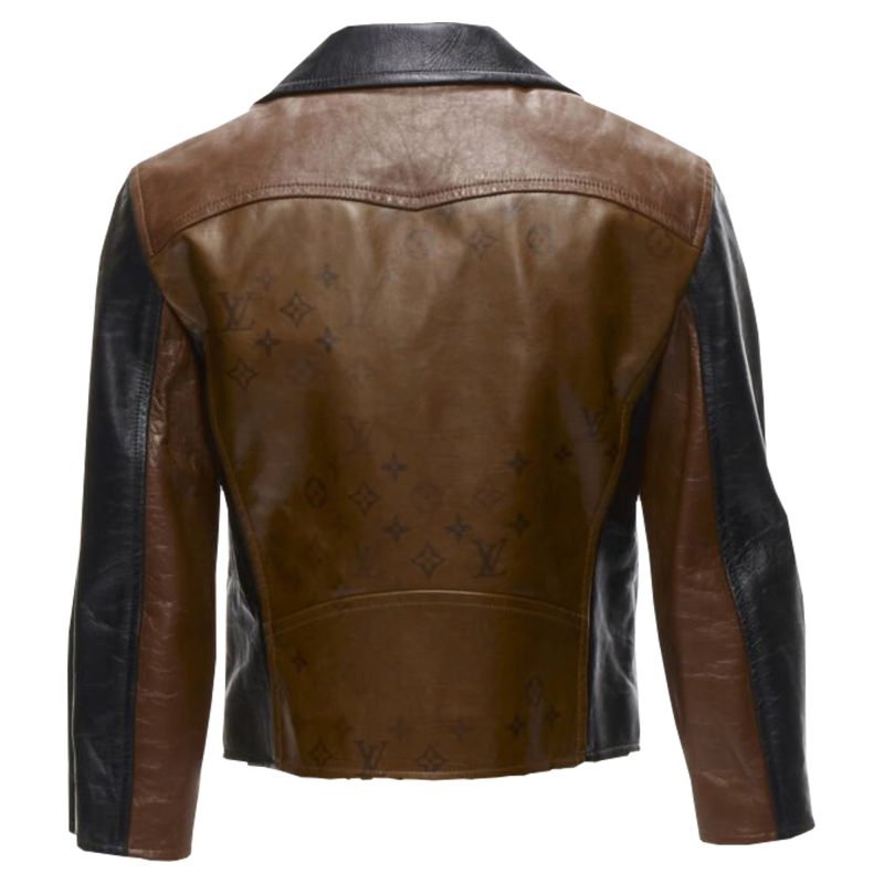 Louis Vuitton Tattoo Monogram cropped calfskin leather biker jacket - Barde - Image 6