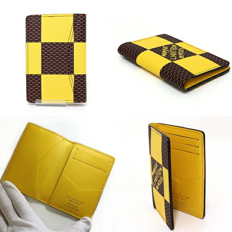 Louis Vuitton Damier Canvas yellow Damier Canvas Card Case - Barde - Image 3