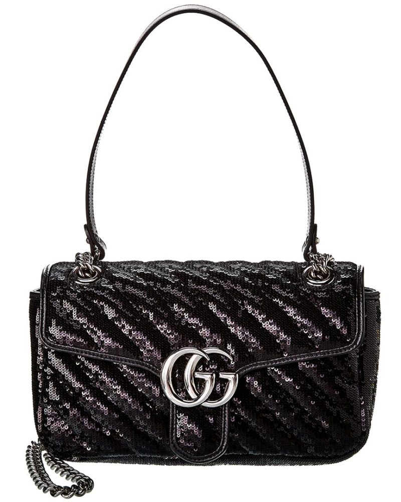 Gucci GG Marmont Small Sequin Shoulder Bag - Barde