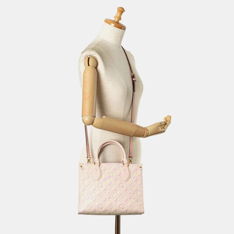 Louis Vuitton Pink Monogram Empreinte Summer Stardust Onthego Pm Tote Bag - Barde - Image 3