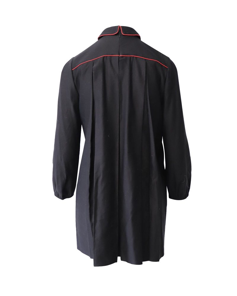 Gucci École Enfantine-Embroidered Mini Dress in Black Linen - Barde - Image 3