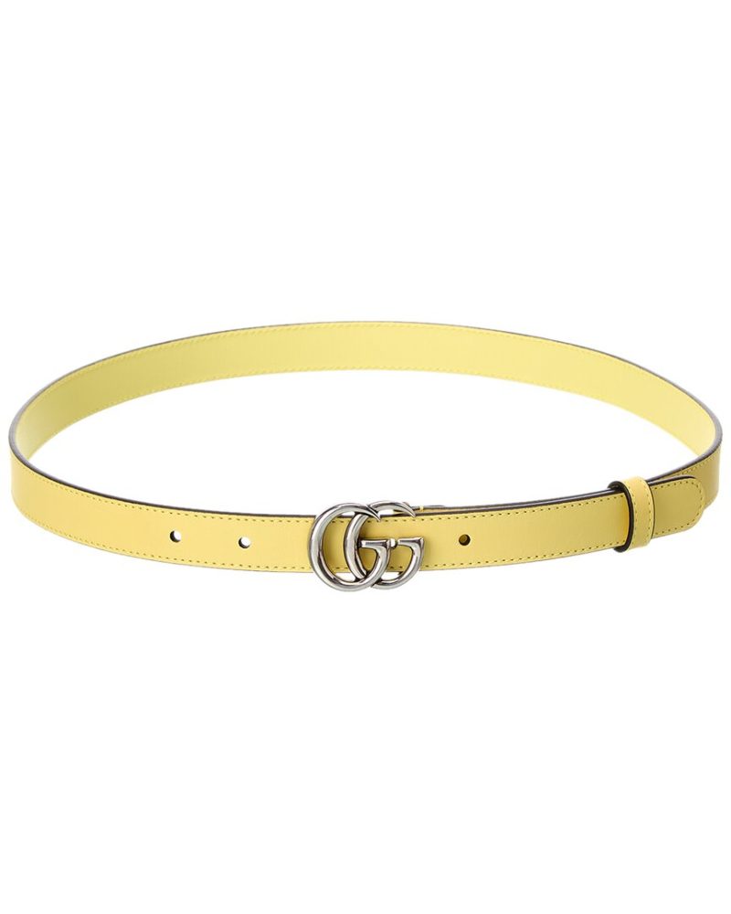 Gucci Double G Thin Leather Belt - Barde