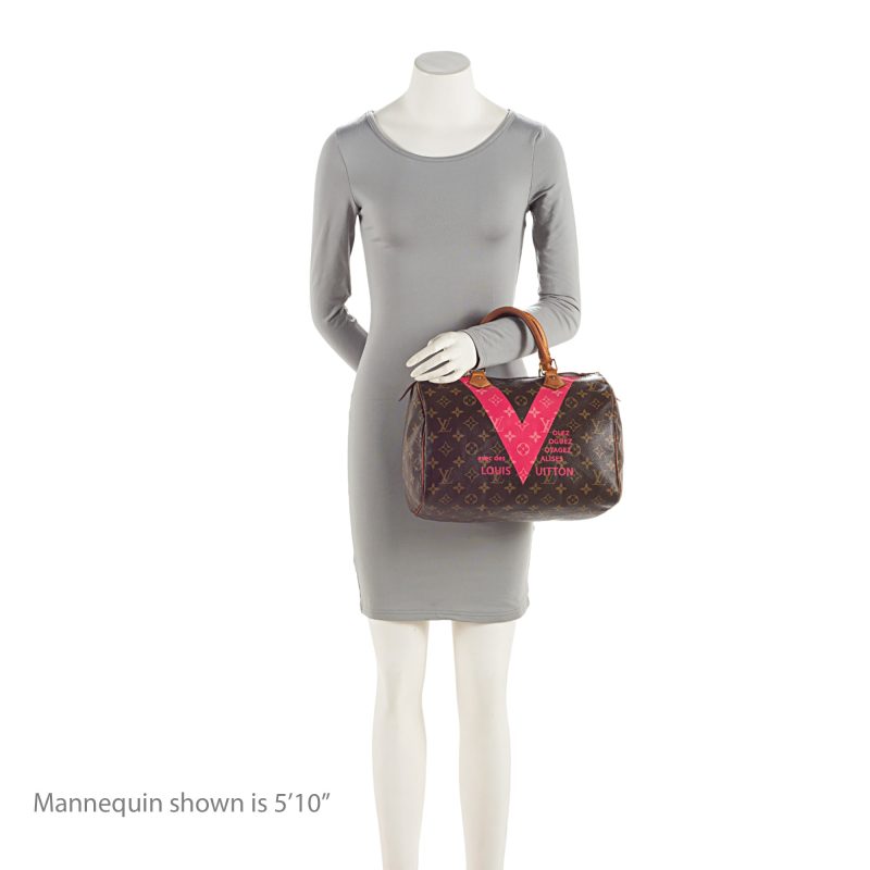Louis Vuitton Monogram Canvas V Speedy 30 Satchel - Barde - Image 5