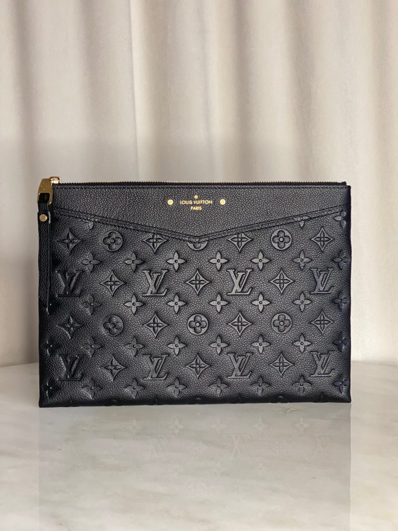 Louis Vuitton Black Daily Empreinte Zip Clutch - Barde