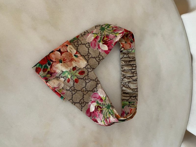 Gucci Ebony Multicolor GG Satin Supreme Bloom Headband - Barde - Image 4