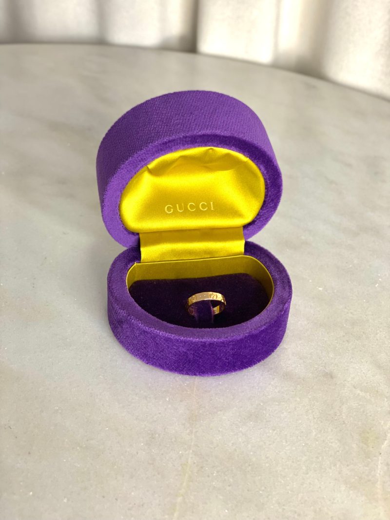 Gucci 18K Yellow Gold Icon Thin Ring 53 - Barde