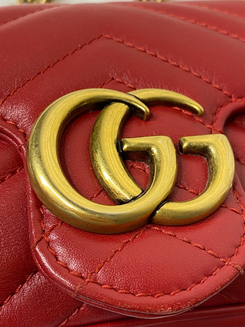 Gucci Red Marmont Super Mini Bag - Barde - Image 5