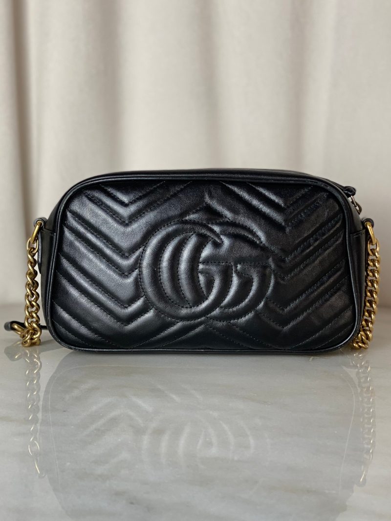 Gucci Black Camera Marmont Crossbody Bag - Barde - Image 2