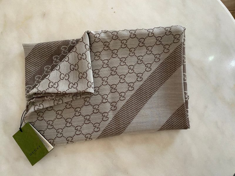 Gucci Light Brown GG Scarf - Barde - Image 6