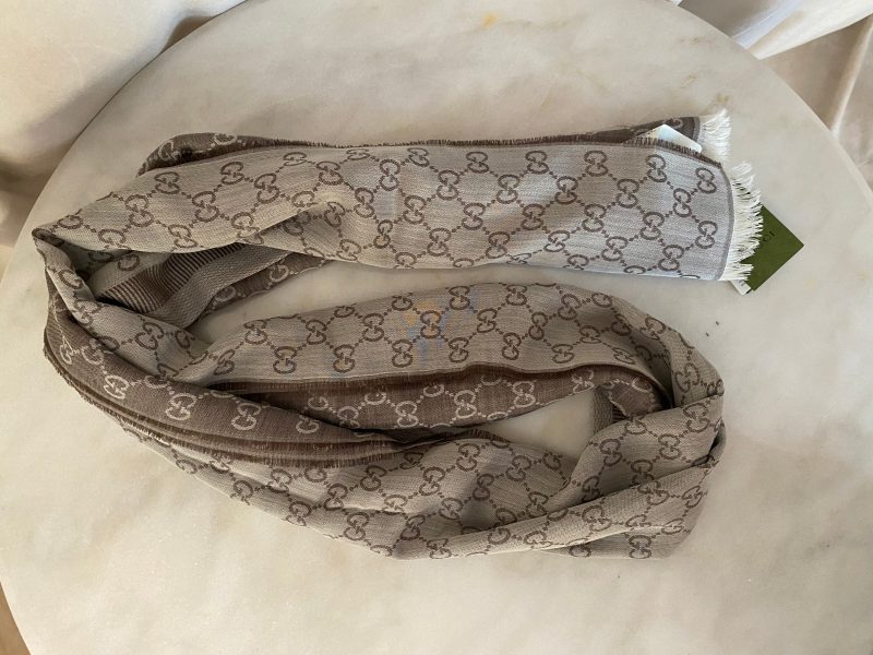 Gucci Light Brown GG Scarf - Barde - Image 2