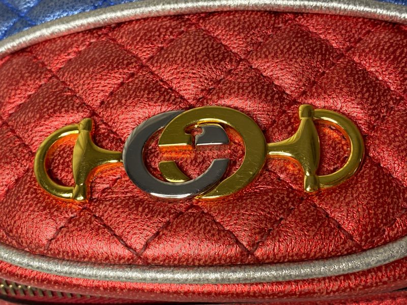 Gucci Metallic Bicolor Trapuntata Crossbody Bag - Barde - Image 5