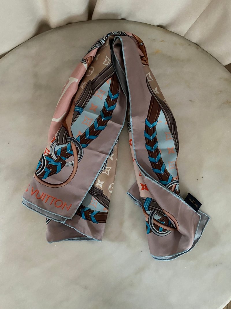 Louis Vuitton Tricolor Silk Scarf - Barde - Image 3
