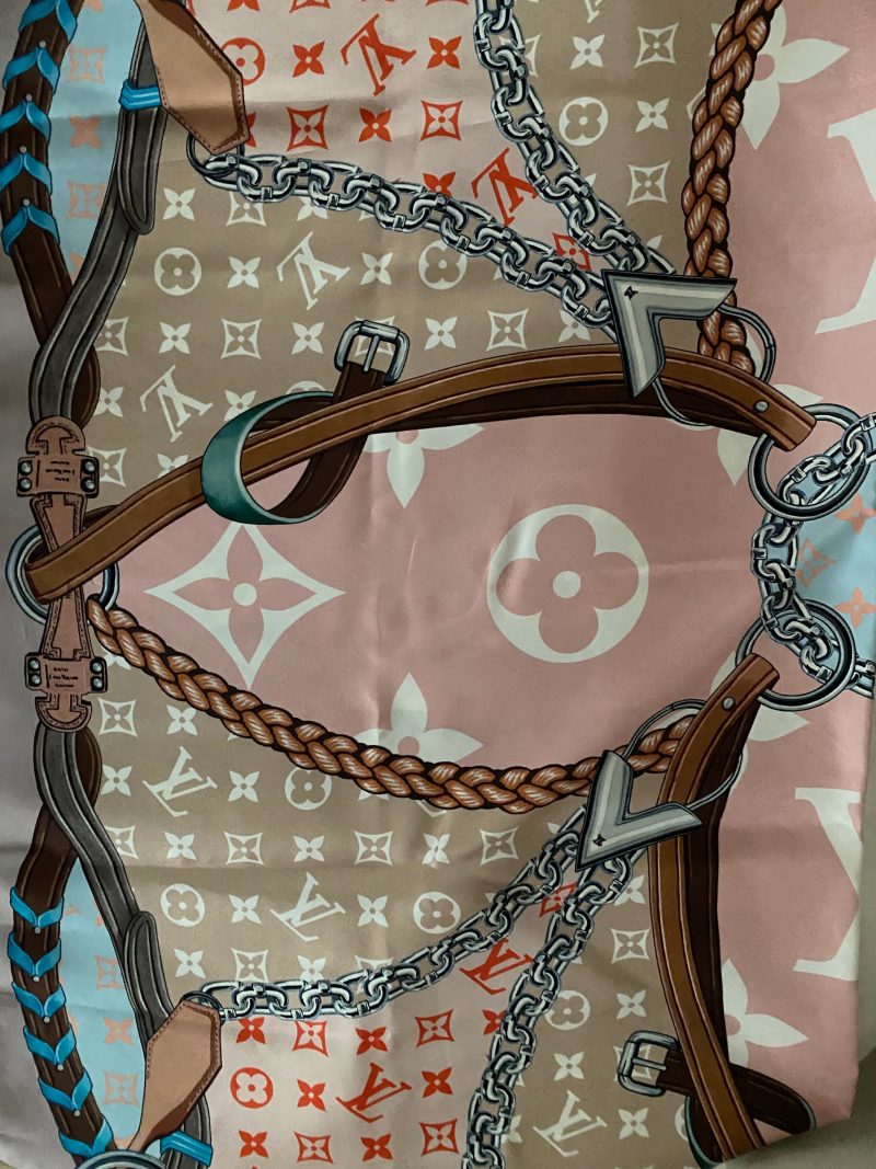 Louis Vuitton Tricolor Silk Scarf - Barde - Image 4