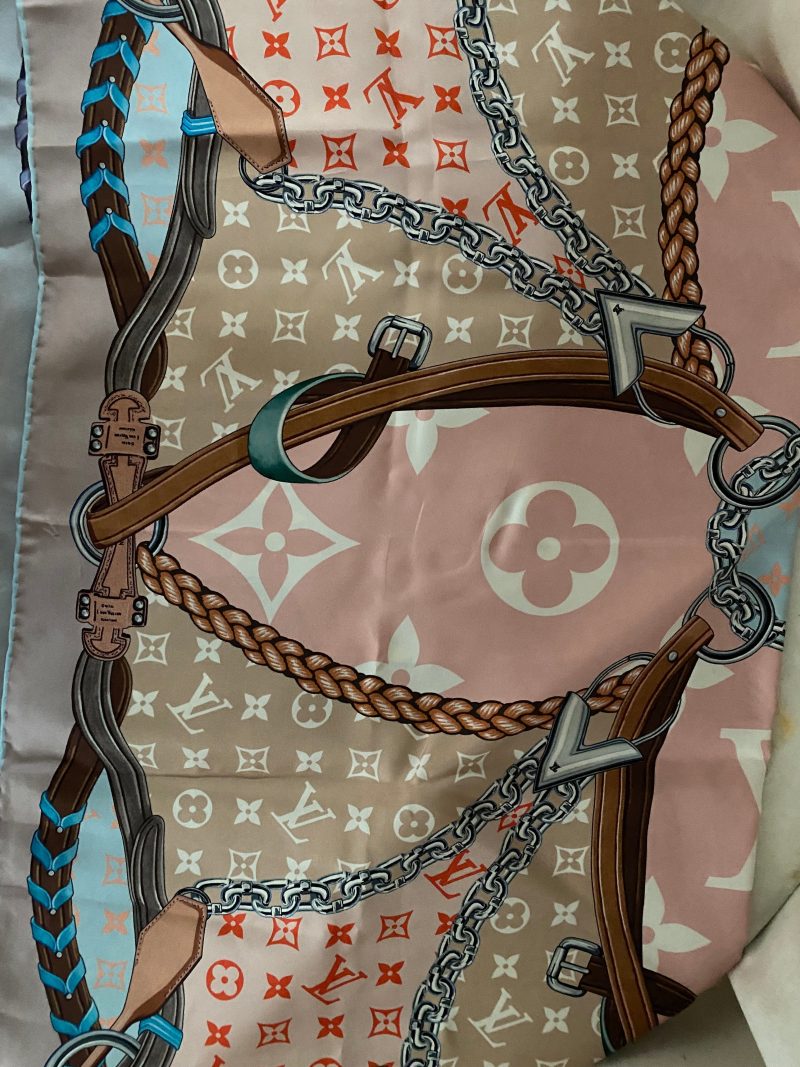 Louis Vuitton Tricolor Silk Scarf - Barde - Image 5