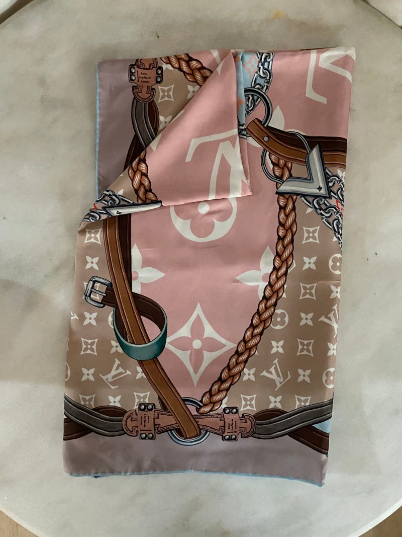 Louis Vuitton Tricolor Silk Scarf - Barde - Image 6
