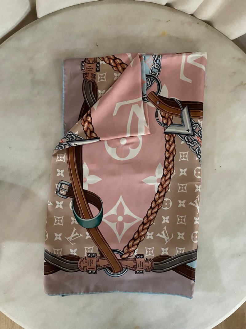 Louis Vuitton Tricolor Silk Scarf - Barde - Image 7