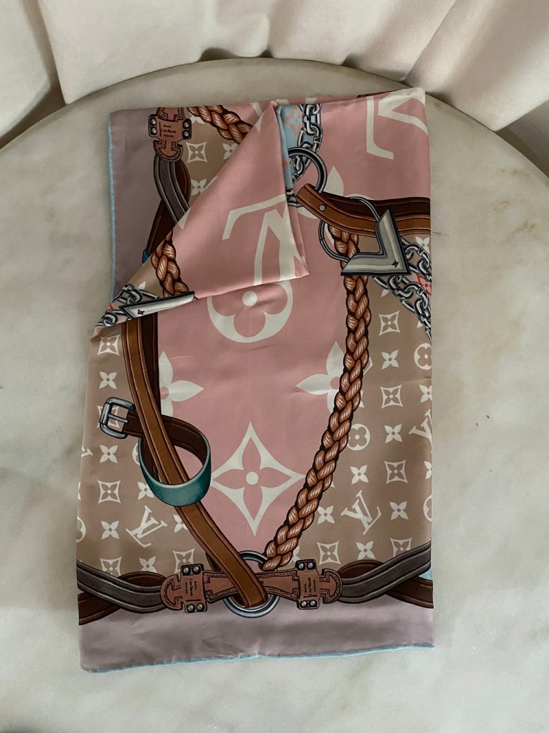 Louis Vuitton Tricolor Silk Scarf - Barde - Image 8