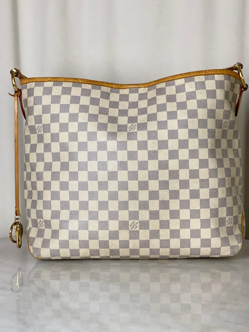 Louis Vuitton Damier Azur Delightful Top Handle Bag W/ Bag Charm - Barde