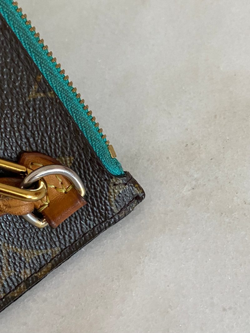 Louis Vuitton Monogram Turquoise Neverfull MM Pochette - Barde - Image 9