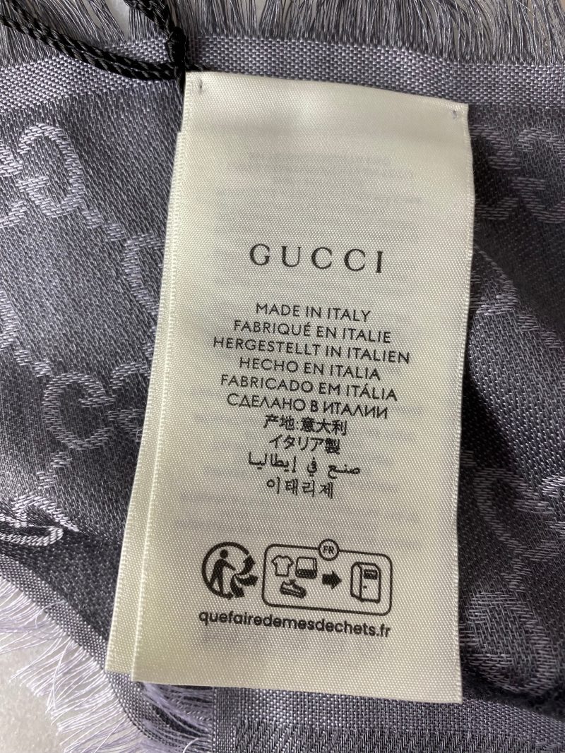 Gucci Light Grey GG Scarf - Barde - Image 7