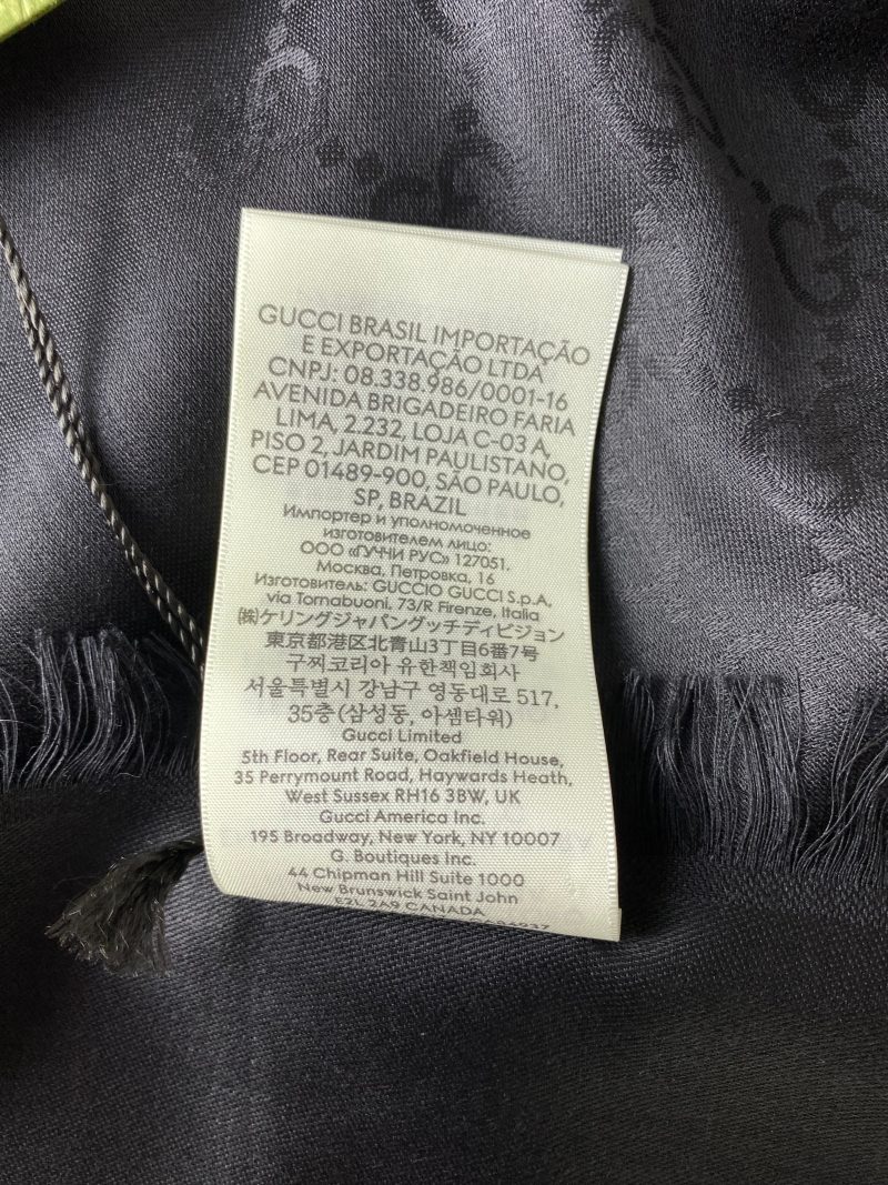 Gucci Black GG Scarf - Barde - Image 5