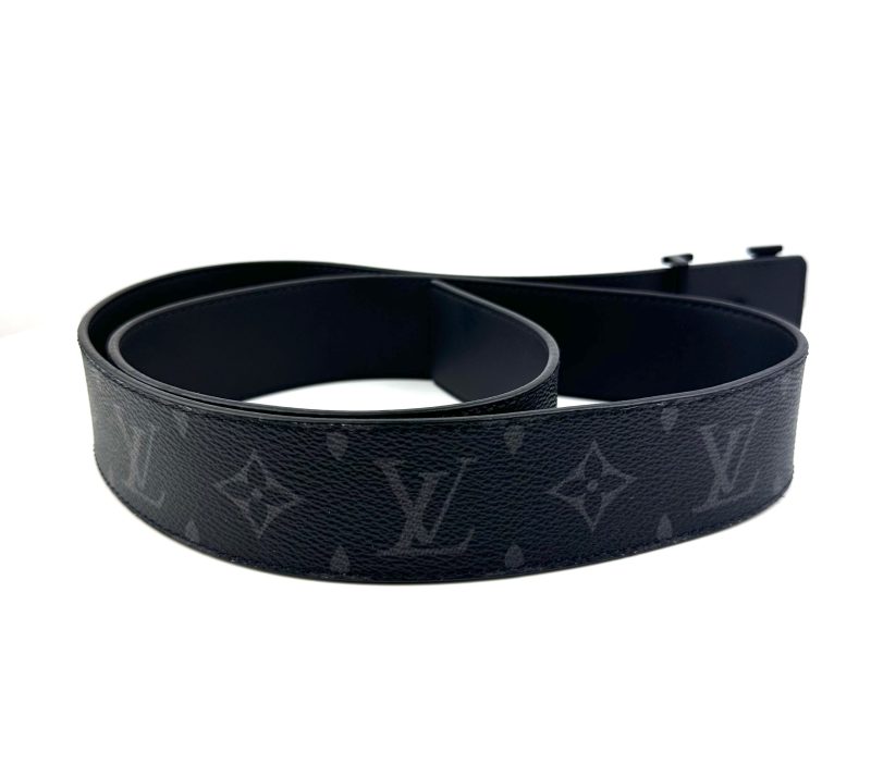 Louis Vuitton Initiales 40MM Matte Black Belt Belt - Barde - Image 3