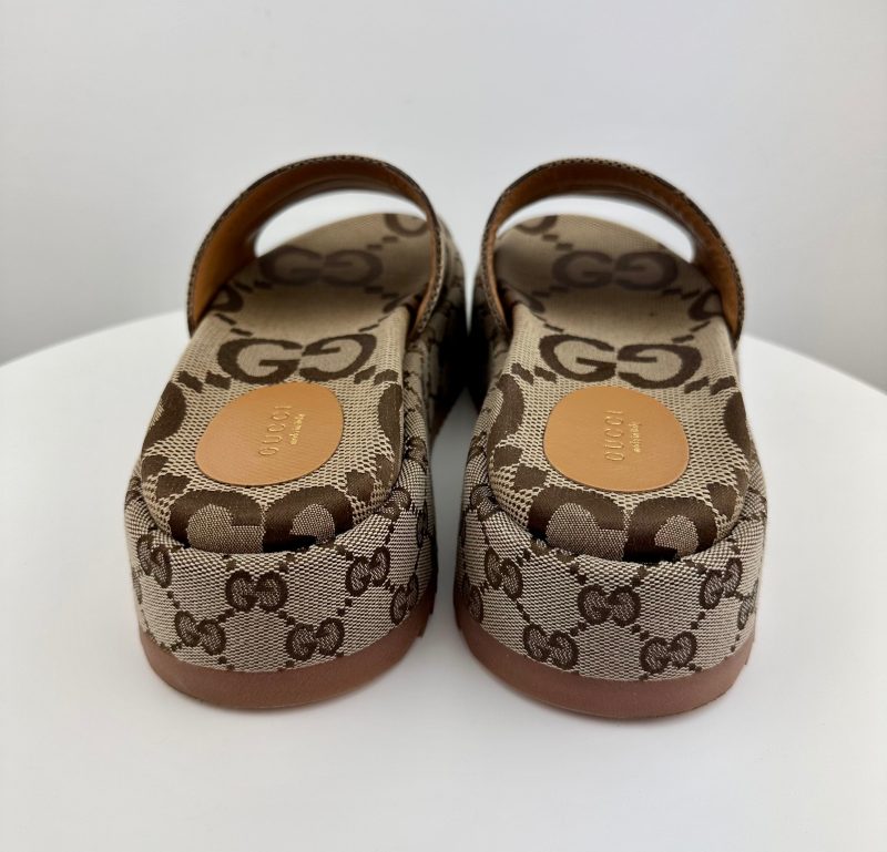 Gucci Platform Slide Sandals in Canvas - Barde - Image 7