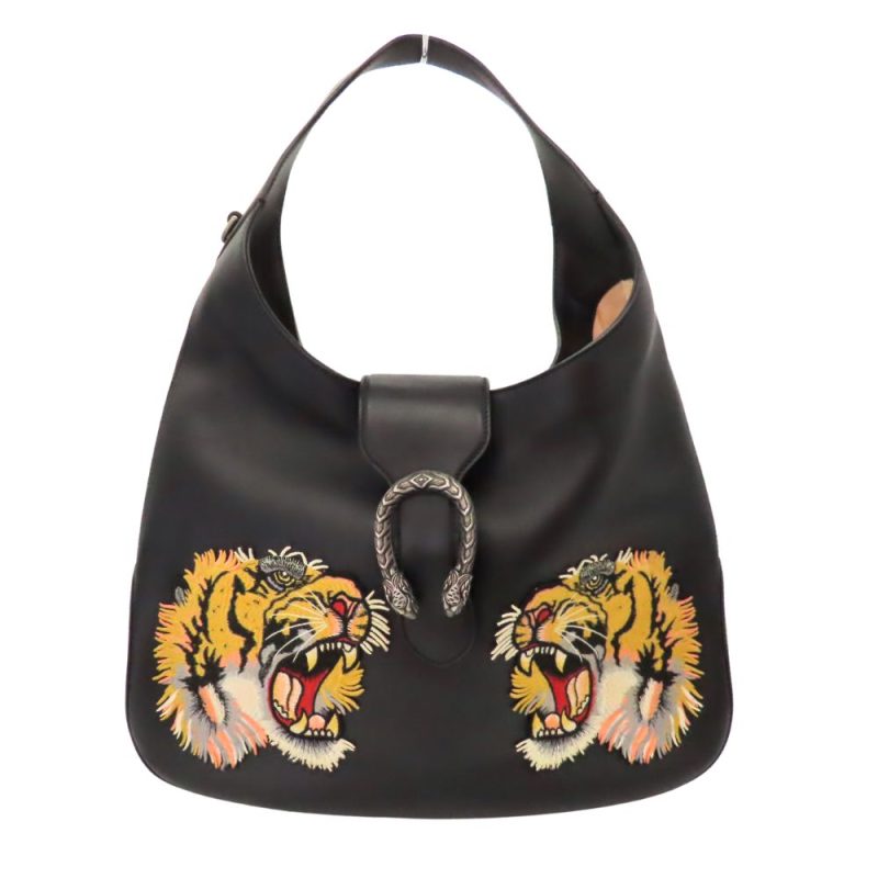 Gucci Dionysus Leather Handbag Black - Barde