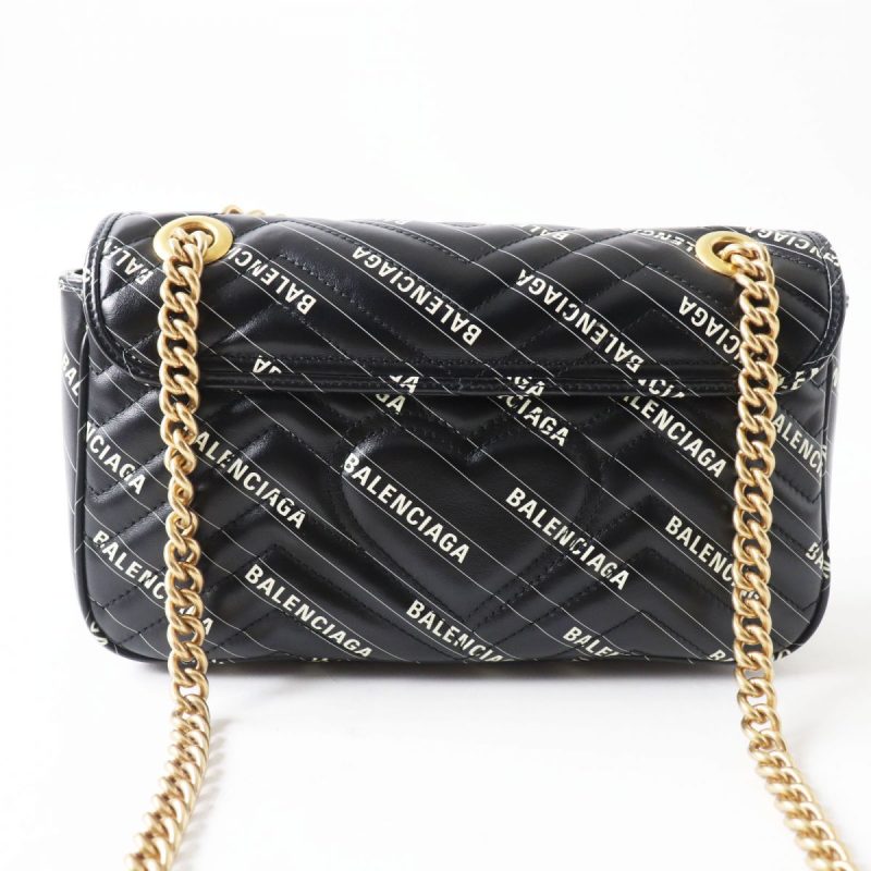 Gucci GG Marmont Leather Chain Shoulder Bag - Barde - Image 5
