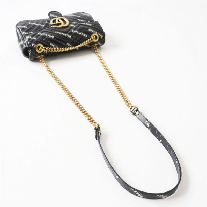 Gucci GG Marmont Leather Chain Shoulder Bag - Barde - Image 6