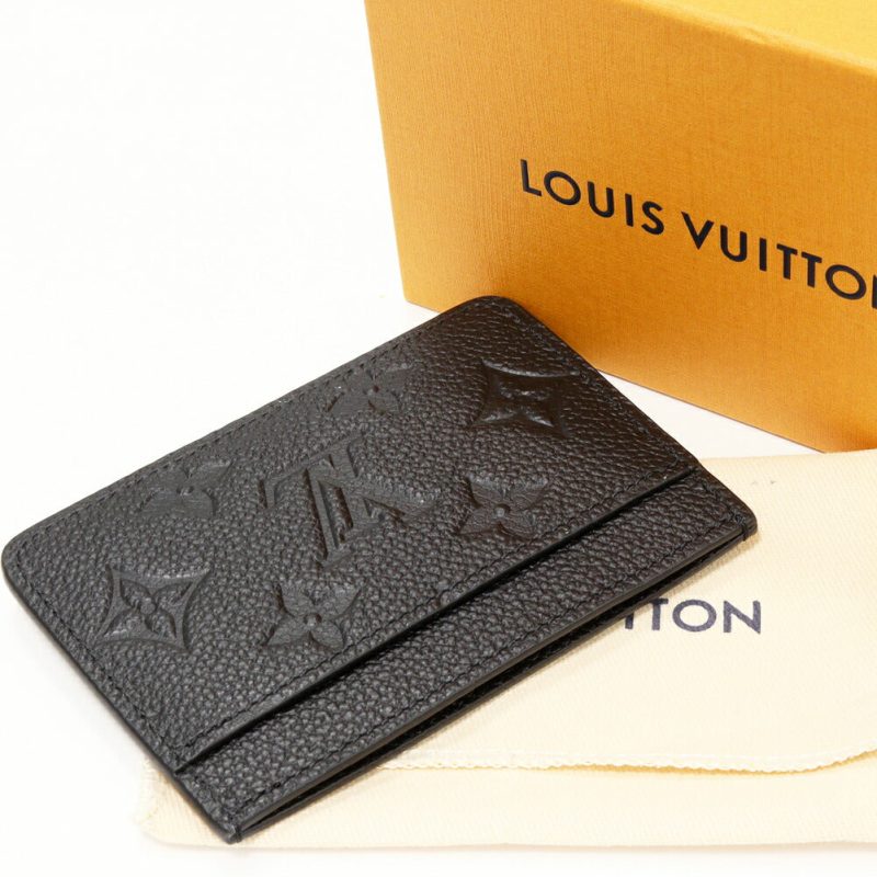Louis Vuitton Leather Card Case Monogram Noir - Barde - Image 2
